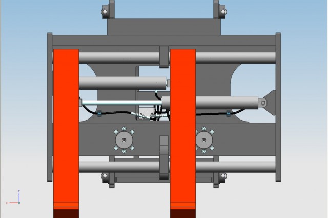 Basculante con traslatore/posizionatore 2 cilindri e forca doppio pin-type