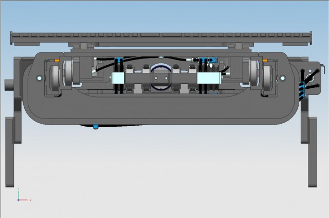 Fixed overlapped masts with chain break detection system