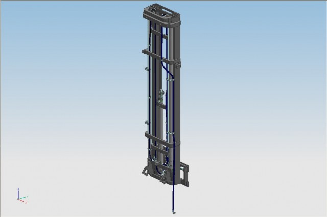 Fixed overlapped mast with tensors