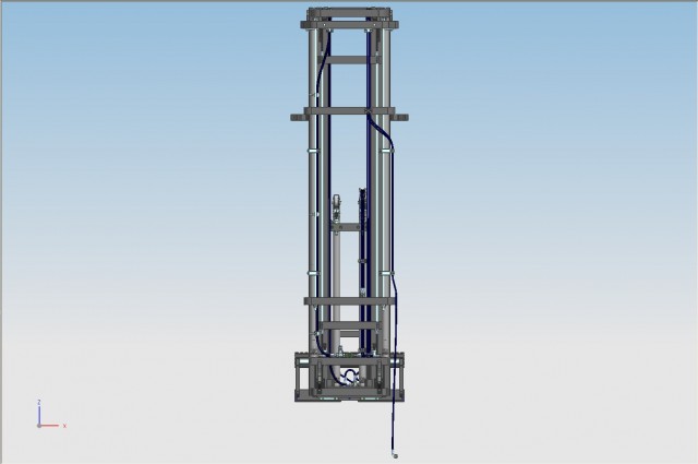 Fixed overlapped mast with tensors