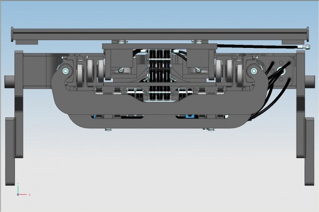 Mast with chain break detection system 