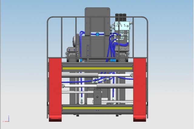 Tilting fork positioner