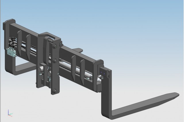 Tilting fork positioner