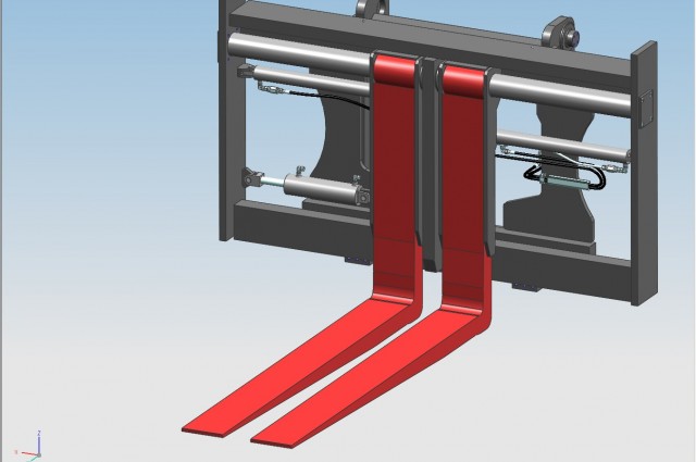 Pin type side-shifter and fork positioner - 20000kg @ 1200mm