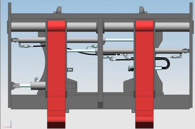 Pin type side-shifter and fork positioner - 20000kg @ 1200mm