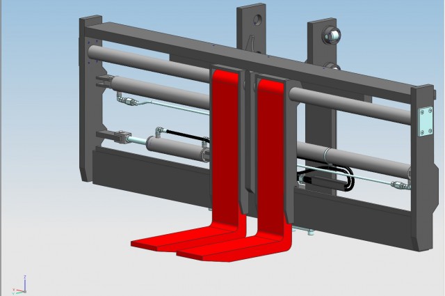 Pin type side-shifter and fork positioner - 8000kg @ 600mm