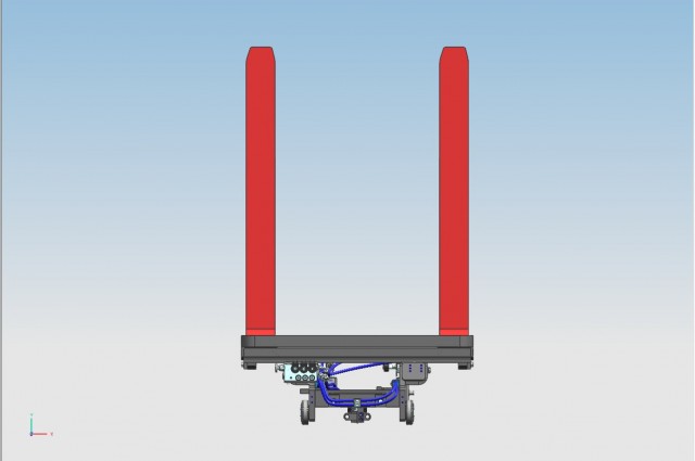 Tilting fork positioner