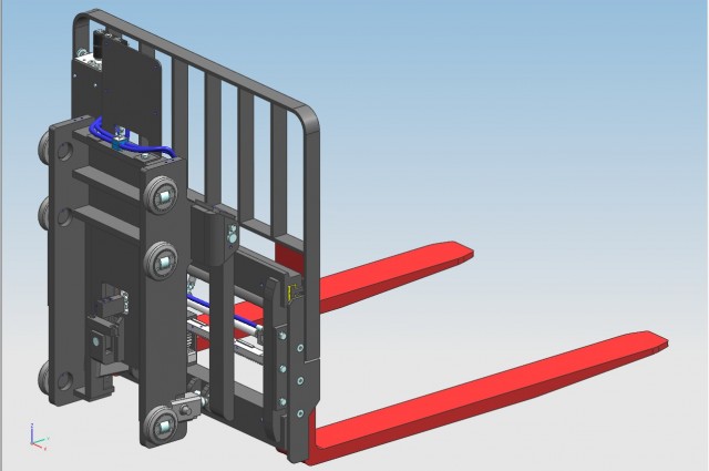 Tilting fork positioner